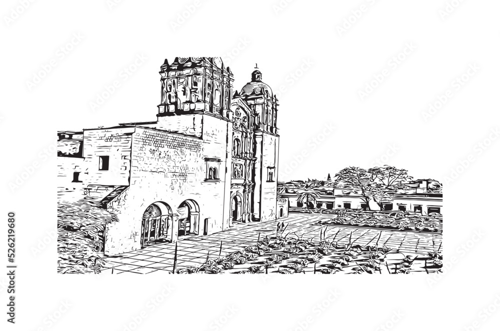 Building view with landmark of Oaxaca is the
city in Mexico. Hand drawn sketch illustration in vector. Building view with landmark of Oaxaca is the
city in Mexico. Hand drawn sketch illustration in vector.