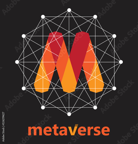 New world metaverse logo concept design. Vector illustration