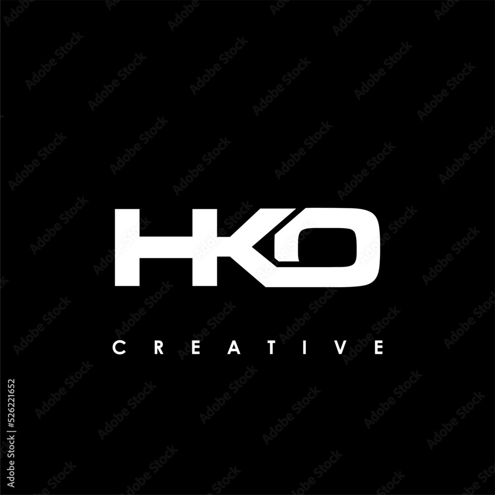 Obraz premium HKO Letter Initial Logo Design Template Vector Illustration
