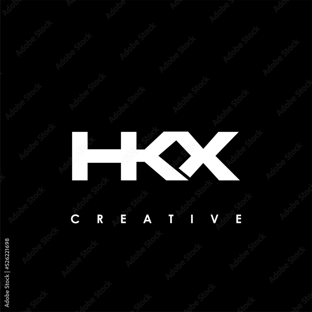 Obraz premium HKX Letter Initial Logo Design Template Vector Illustration