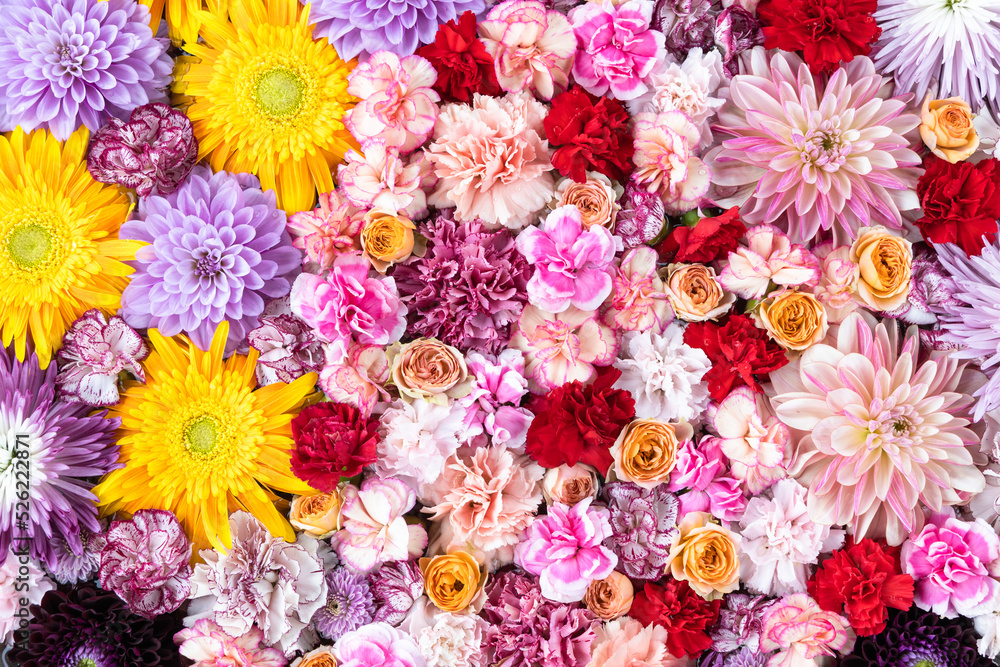花の背景素材 花手水 花の背景素材 花手水