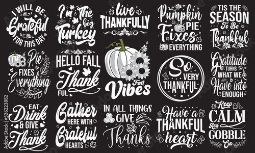 Thanksgiving Svg T-Shirt Design Bundle