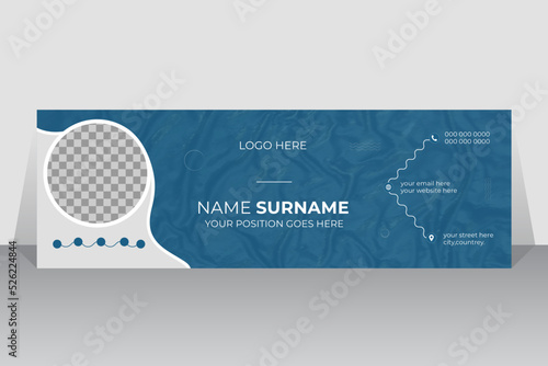 Corporate Email signature template or email footer and personal social media cover design