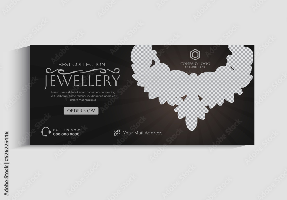 Jewelry Facebook Cover or social media template Jewelry Facebook Cover or social media template