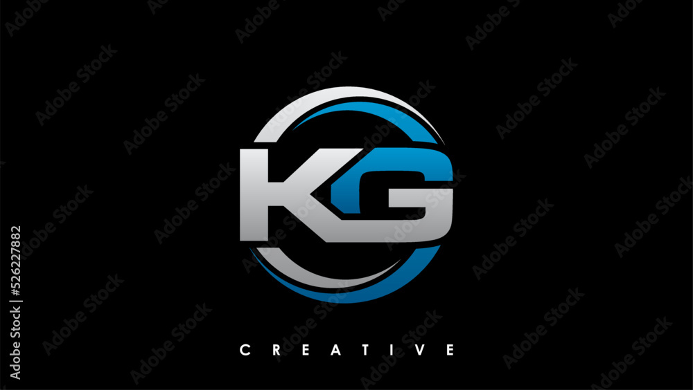 KG Letter Initial Logo Design Template Vector Illustration KG Letter Initial Logo Design Template Vector Illustration