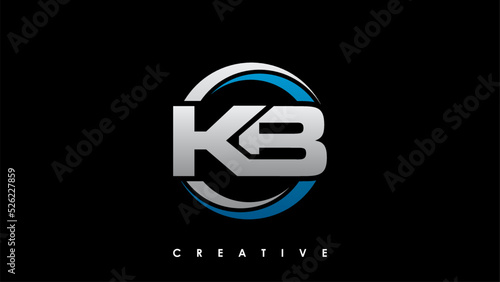 KB Letter Initial Logo Design Template Vector Illustration