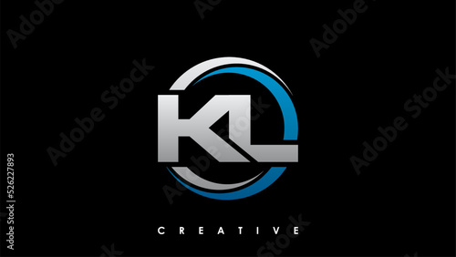 KL Letter Initial Logo Design Template Vector Illustration