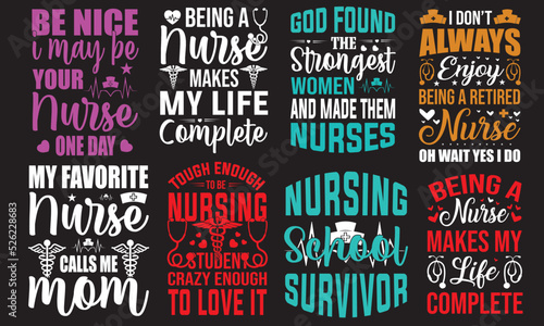 Nurse Quotes Svg T Shirt Design Bundle 