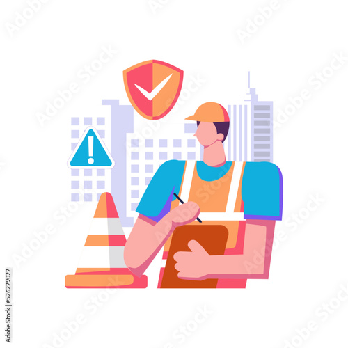 Workplace safety flat style illustration design