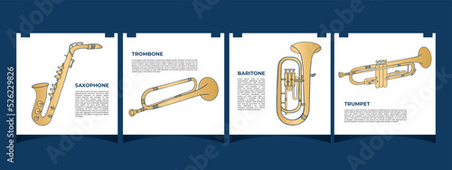 saxophone and Trumpet vector art