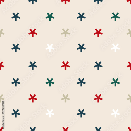 Christmas background seamless pattern colorful of star ,Greeting Card, Gift Box, Textile Printing. Vector Christmas Background