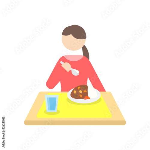 女性　食事