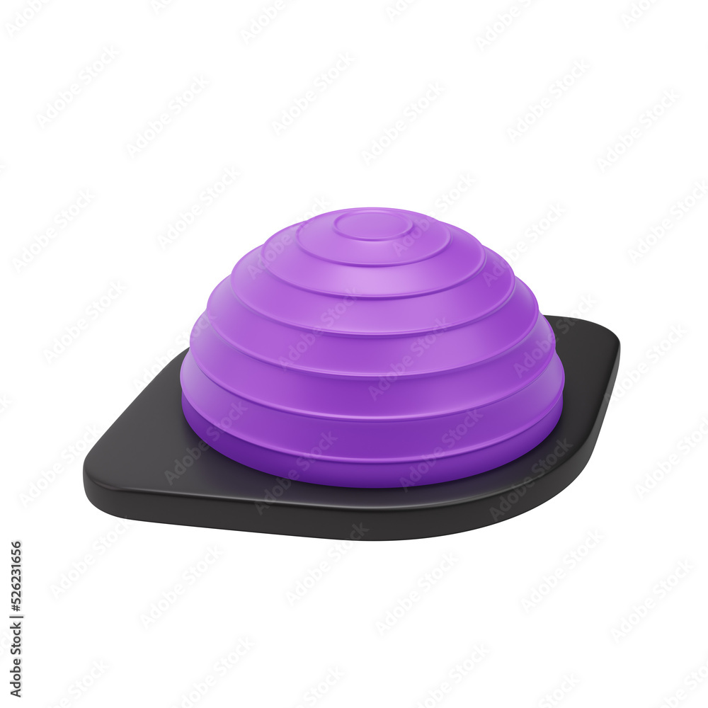 Blue fitness balance ball on stand Blue fitness balance ball on stand