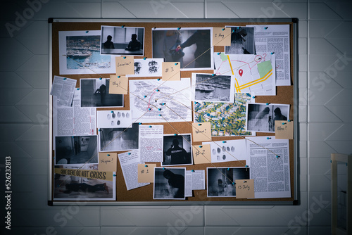 Fotografie Police Investigation Board