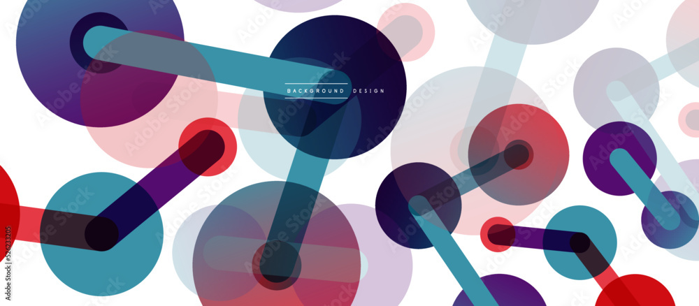 Abstract background. Round dots connected by lines. Trendy techno business template for wallpaper, banner, background or landing Abstract background. Round dots connected by lines. Trendy techno business template for wallpaper, banner, background or landing