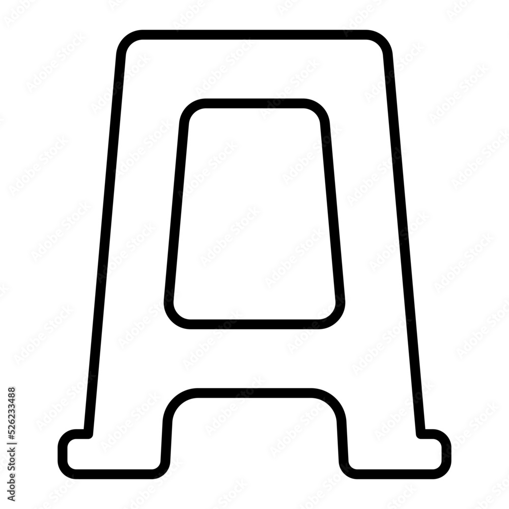 Plastic Stool Line Icon