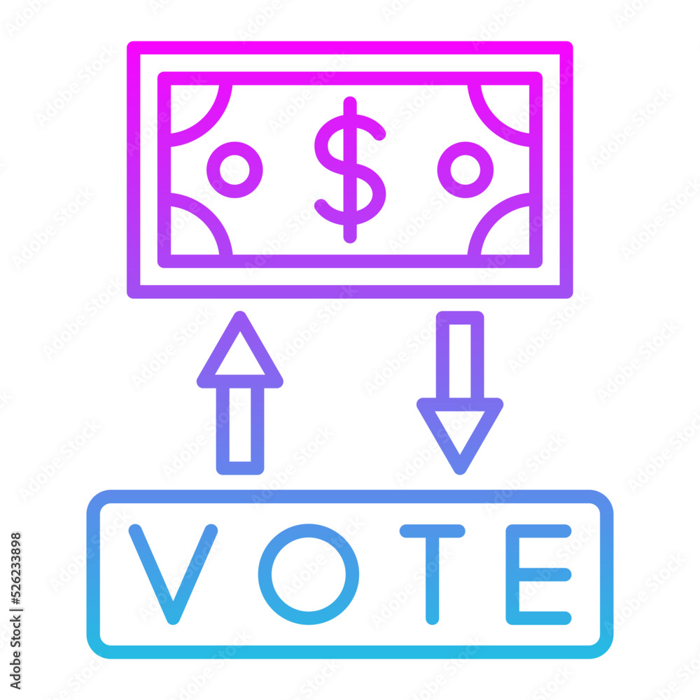 Corruption Line Gradient Icon Corruption Line Gradient Icon