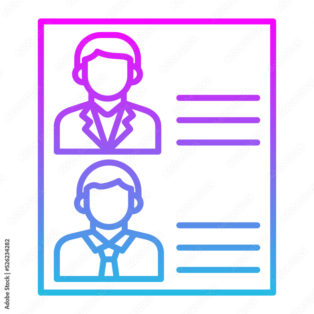 Candidates Line Gradient Icon