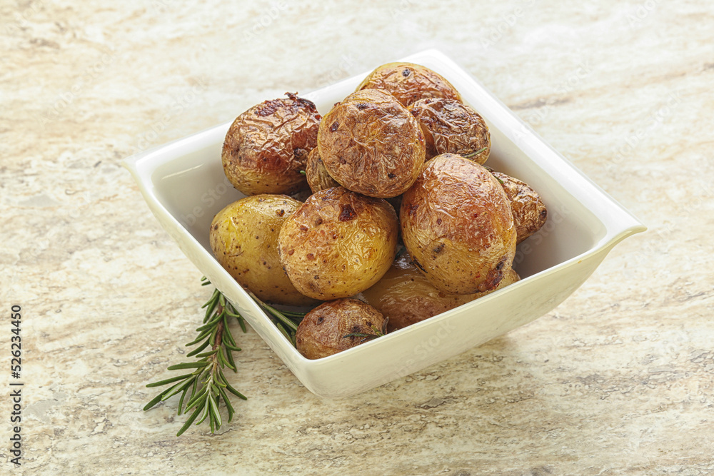 Roasted baby potato with rosemary Roasted baby potato with rosemary