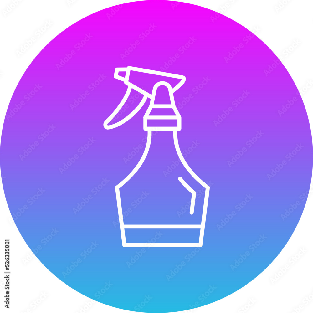 Spray Bottle Gradient Circle Line Inverted Icon Spray Bottle Gradient Circle Line Inverted Icon