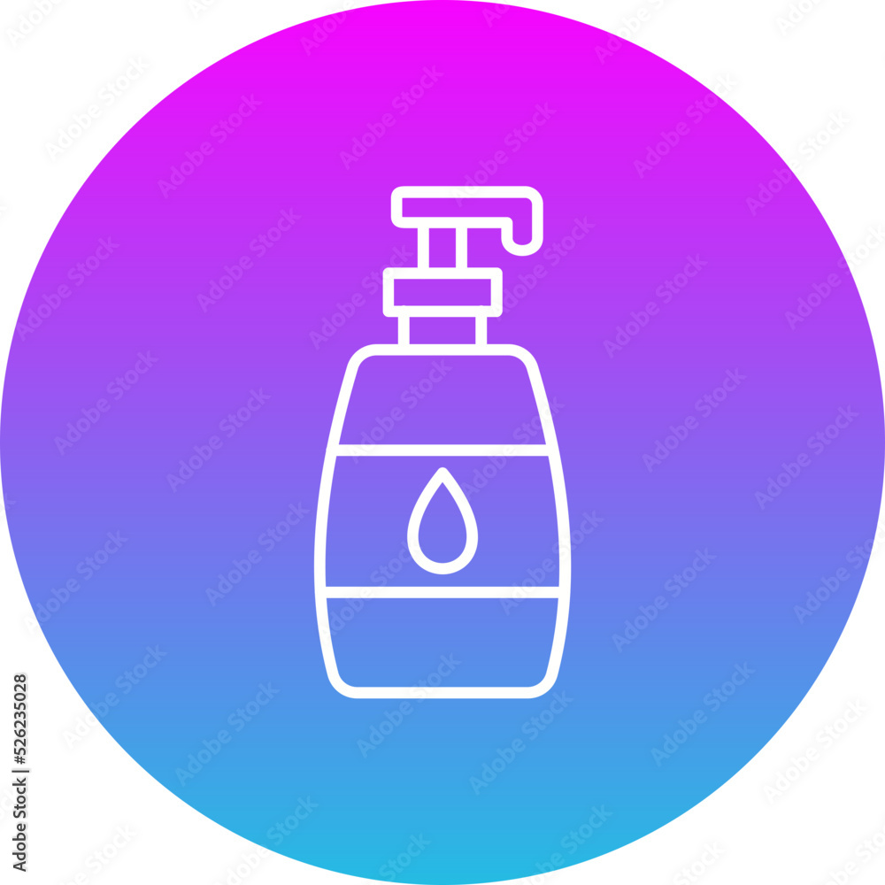 Soap Bottle Gradient Circle Line Inverted Icon Soap Bottle Gradient Circle Line Inverted Icon