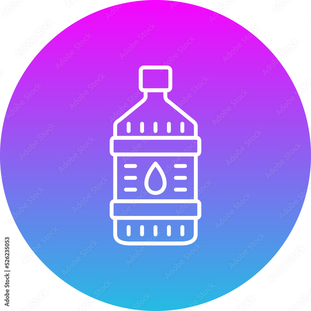 Oil Bottle Gradient Circle Line Inverted Icon Oil Bottle Gradient Circle Line Inverted Icon