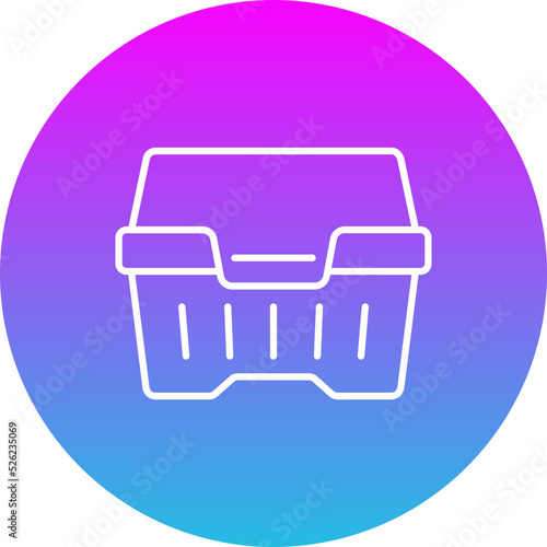 Styrofoam Gradient Circle Line Inverted Icon