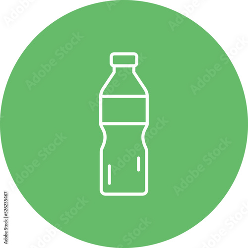 Water Bottle Multicolor Line Icon