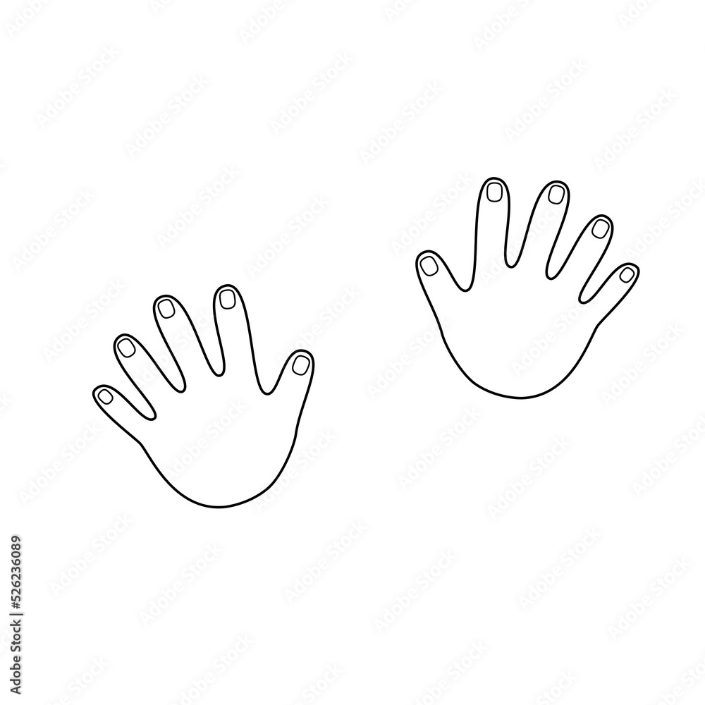 Obraz premium Baby hands icon. Vector concept illustration for design.
