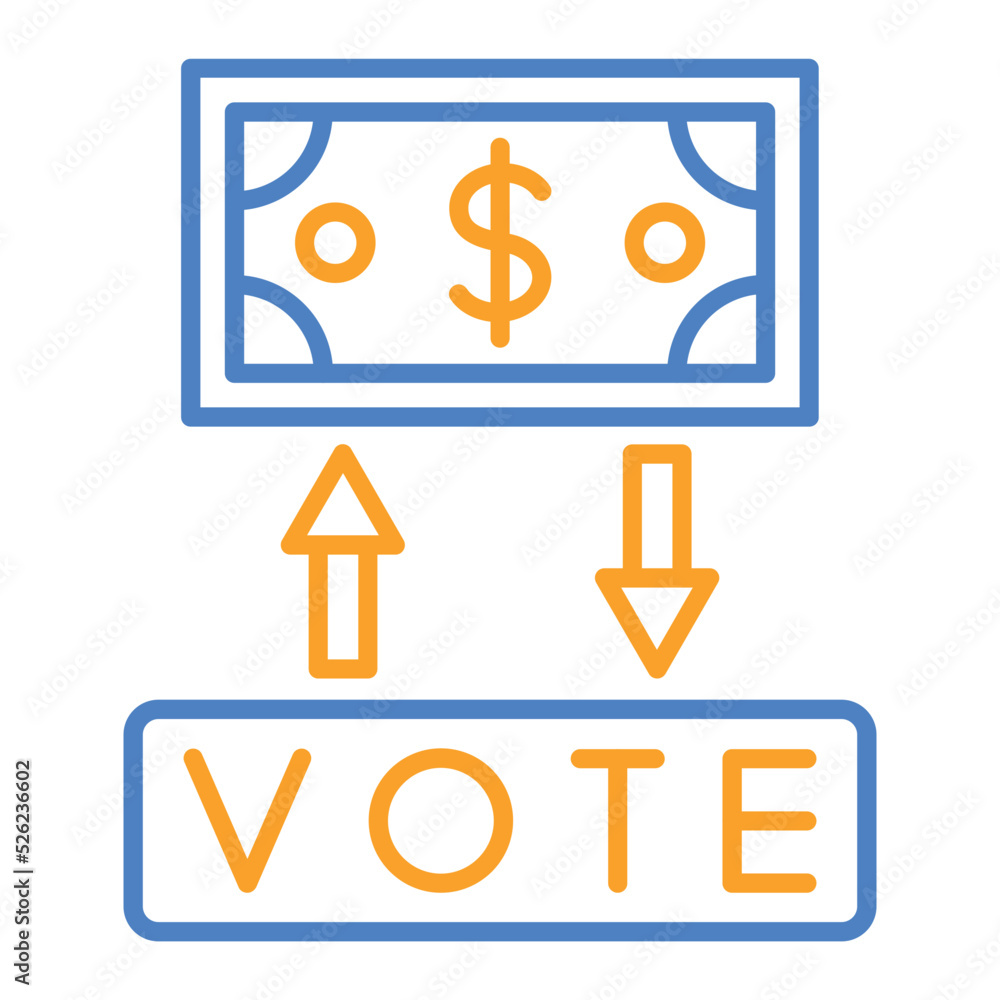 Corruption Blue And Orange Line Icon Corruption Blue And Orange Line Icon