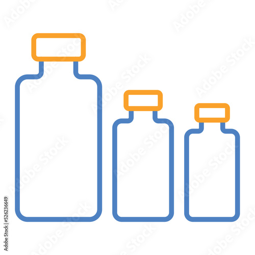 Vials Blue And Orange Line Icon