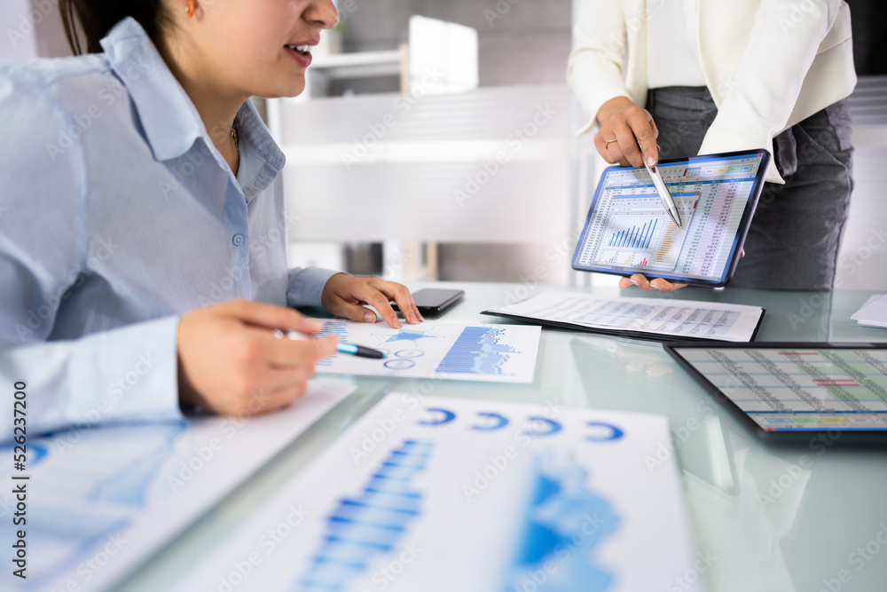 Analyst Working With Spreadsheet Business Data Analyst Working With Spreadsheet Business Data