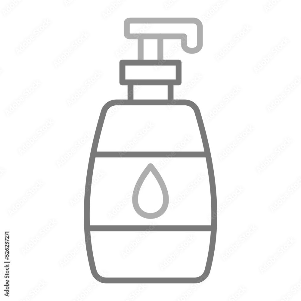 Soap Bottle Greyscale Line Icon Soap Bottle Greyscale Line Icon