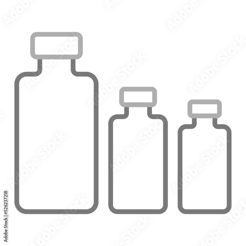 Vials Greyscale Line Icon