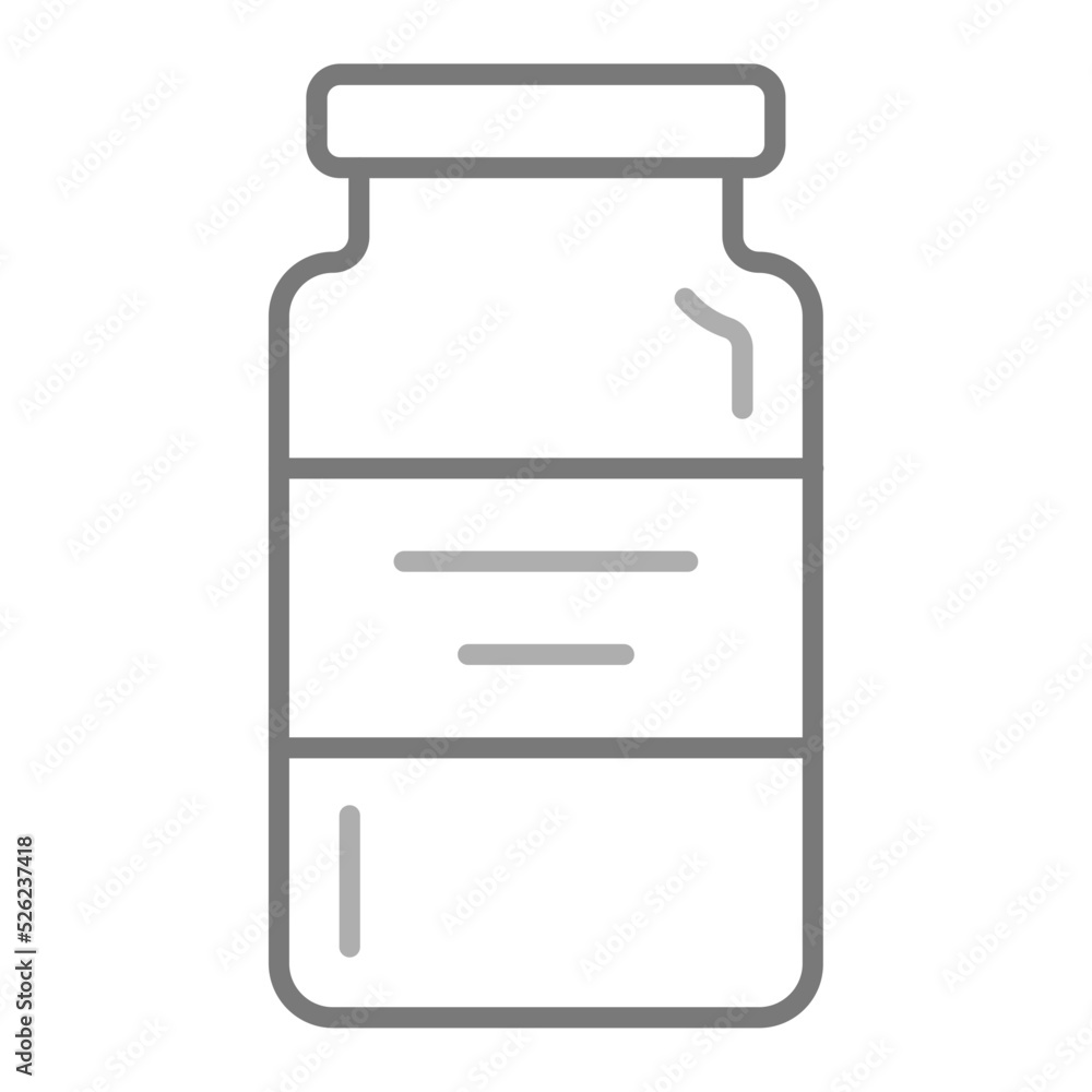Jar Greyscale Line Icon Jar Greyscale Line Icon