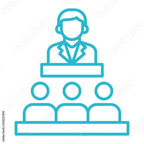 Senate Multicolor Line Icon