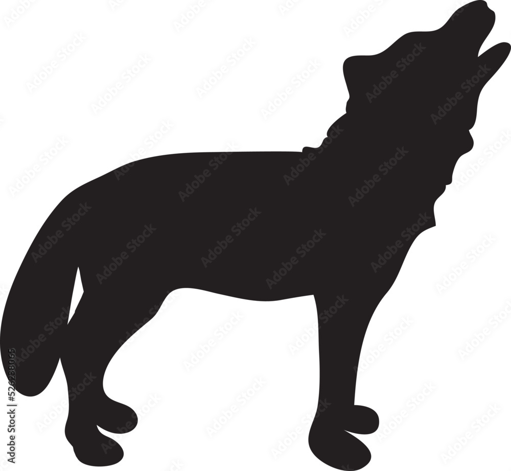 black dog silhouette