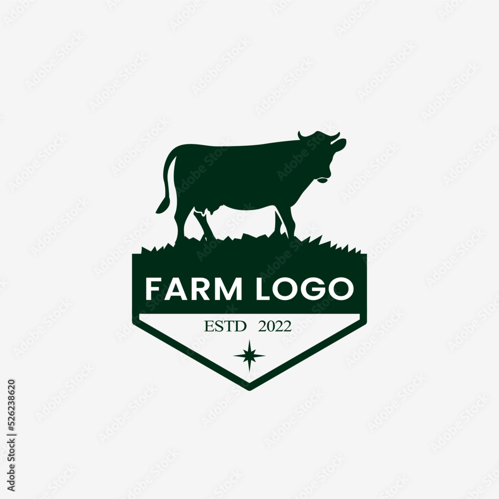 farm logo. cow logo design. logo template for farm. milk. farm logo. cow logo design. logo template for farm. milk.