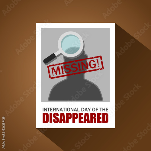 International day of the Disappeared vector illustration. Suitable for Poster, Banners, campaign and greeting card. 