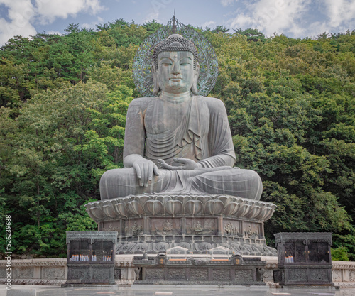 The Great Unification Buddha largest seated bronze statue buddha in the world located in Seoraksan National Park South Korea
