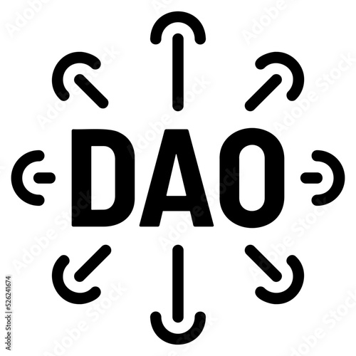DAO icon in modern line style, web 3.0 vector icon