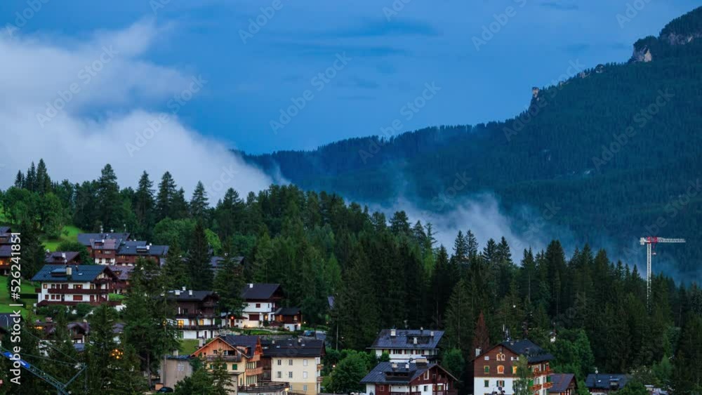 Sunset over Cortina d'Ampezzo - Italy - Timelapse Sunset over Cortina d'Ampezzo - Italy - Timelapse