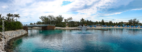 Slika na platnu A view of Cococay island at Caribbean sea