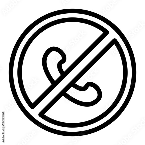 no call line icon