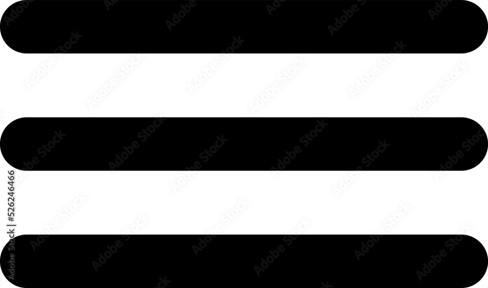 Hamburger Icon Vector Design Illustration on white background Hamburger Icon Vector Design Illustration on white background