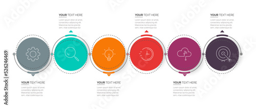 Business Infographic template. Business concept with 5 options.