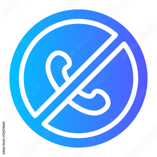 no call gradient icon