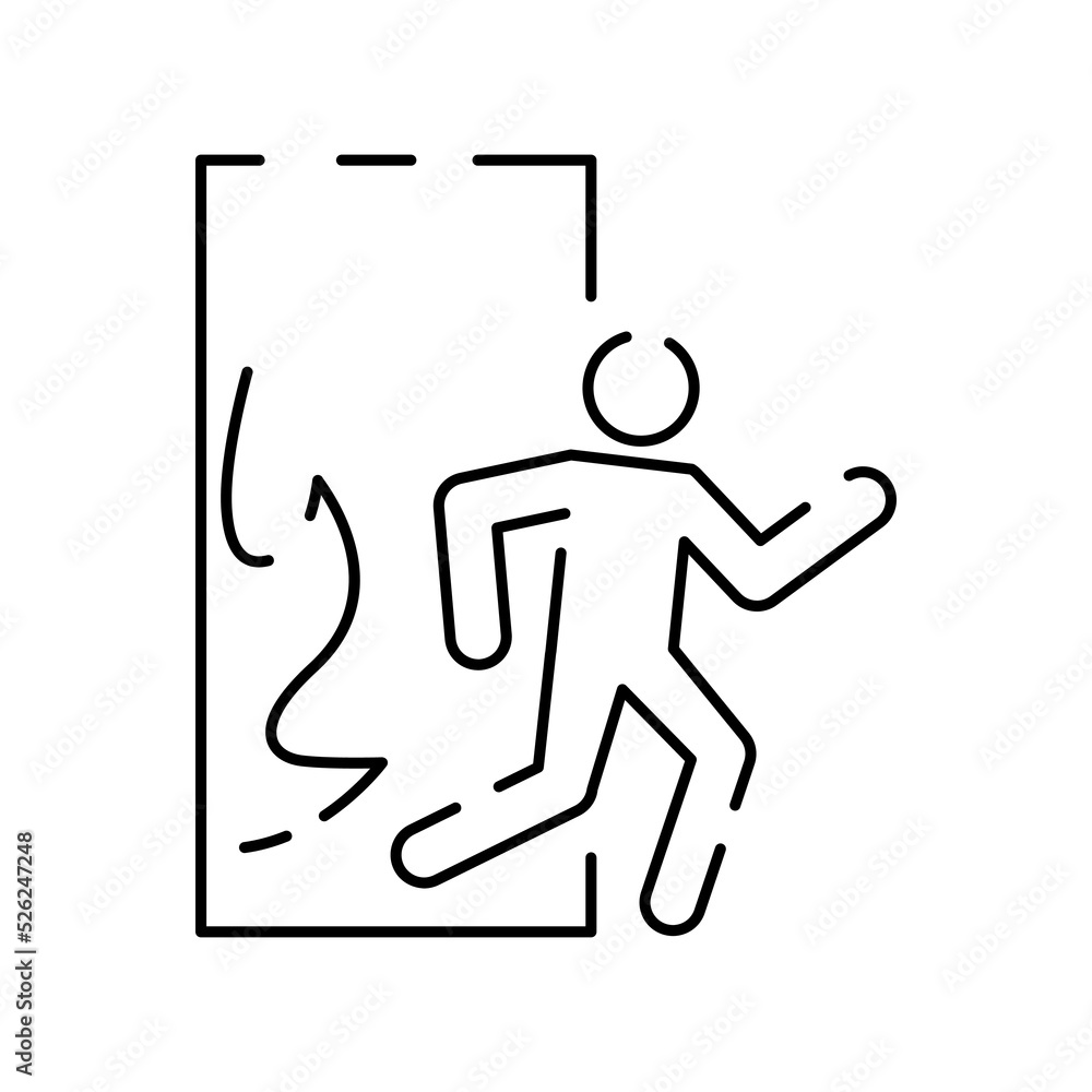 Firefighter and Fire department line icon. Included the icons as fire, fireman, burn, emergency, hydrant, alarm and more. Evacuation Firefighter and Fire department line icon. Included the icons as fire, fireman, burn, emergency, hydrant, alarm and more. Evacuation