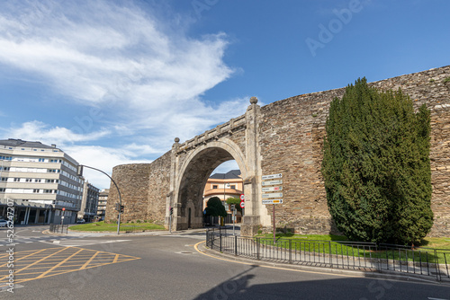 Lugo  Spain. The Puerta del Obispo Odoario  Bishop Odoario Gate   part of the ancient Roman walls of the Old Town