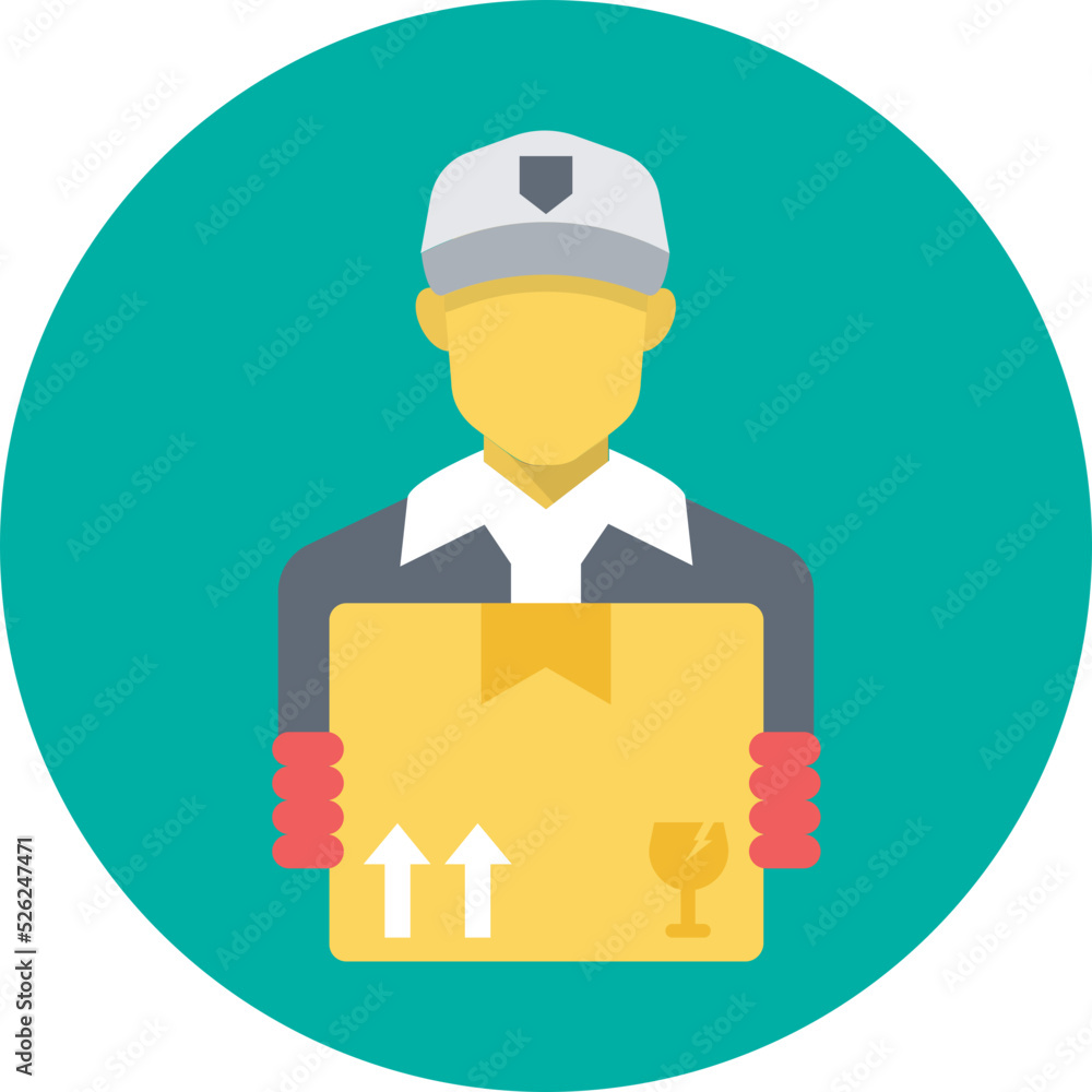 Delivery Boy Vector Icon